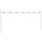 Height restriction barrier | with 2 square posts | cross tube length: 7000 mm | for casting in concrete | without barrier of aluminium tube